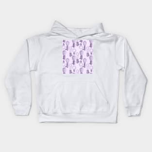 Vintage Light Bulbs in Purple Kids Hoodie